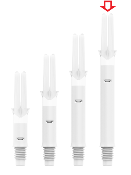 L-Style - L-Shaft Silent Straight Spinner - Shaft White Medium = 330