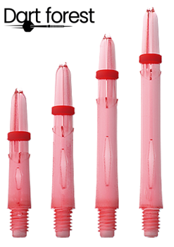 L-Style Laro Dartshaft Clear Red Shaft verschiedene Größen Darts Shafts Dart Rot