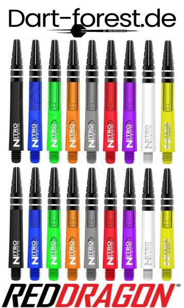 Red Dragon Shafts Nitrotech in verschiedene Farben Längen Shaft Dart Schaft Stem Farben Black Tint Länge Short = 36,0mm